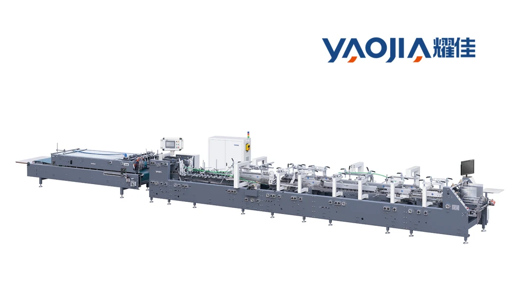 Yaojia Folder Gluer Paper Envelope Express Box Forming Folding Gluing Machine